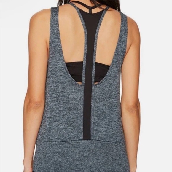 Nike Women's Studio Cutout Dri-FIT Black/blue Training Tank (904460-010) Size M - Picture 2 of 10